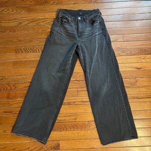 Women’s American Eagle Curvy High Rise Baggy Straight Jeans Size 6